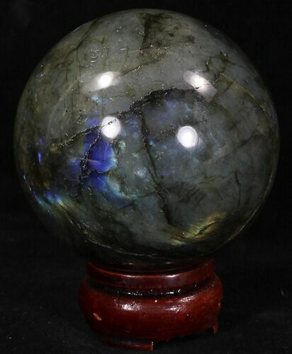 Flashy Labradorite Sphere - Great Color Play #32068